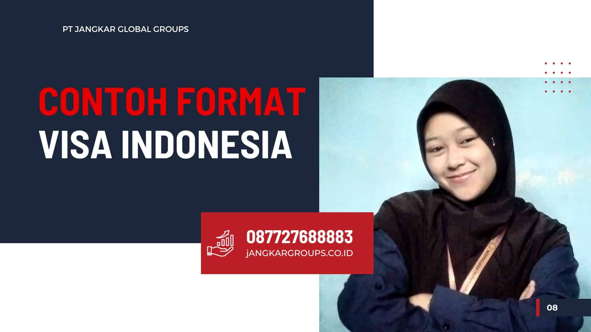 Contoh Format Visa Indonesia