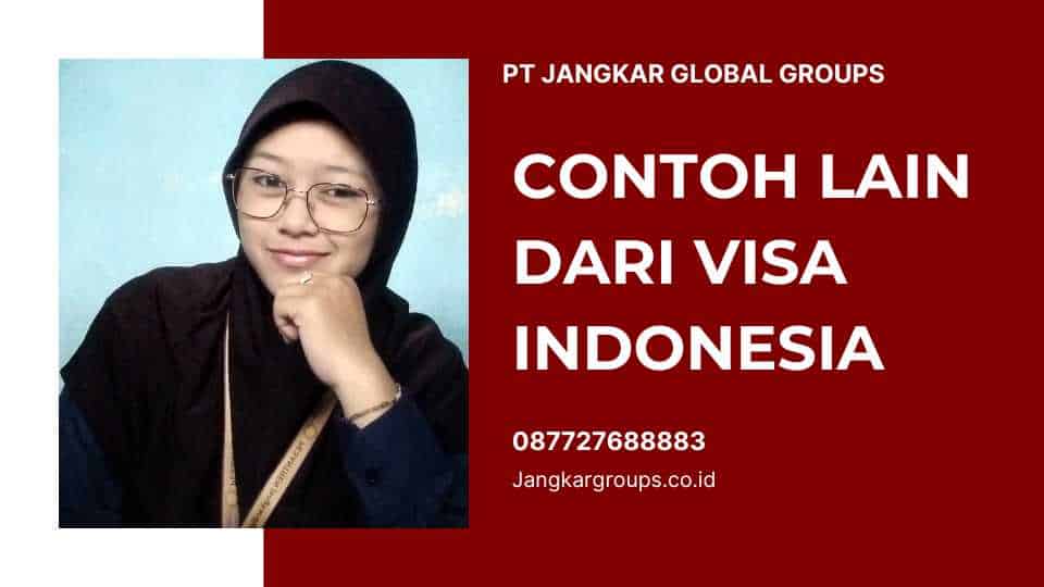 Contoh lain dari visa Indonesia