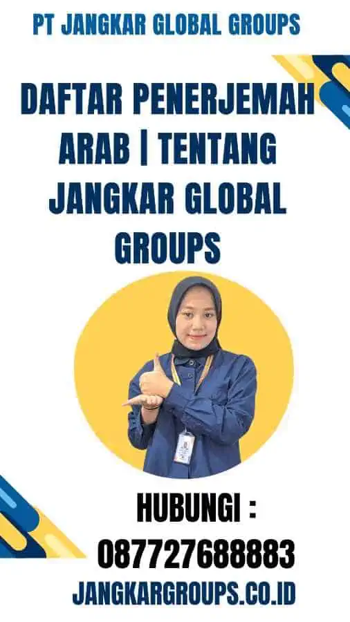 Daftar Penerjemah Arab Tentang Jangkar Global Groups