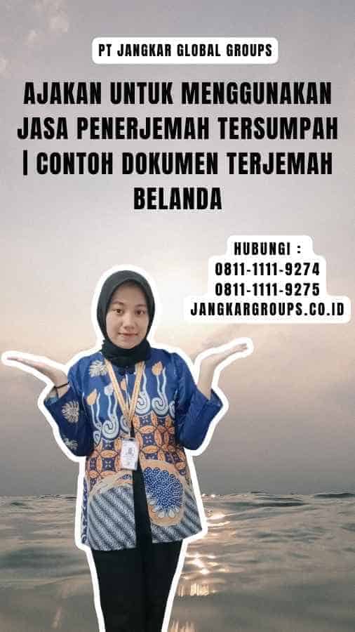 Contoh Dokumen Terjemah Belanda – Jangkar Global Groups