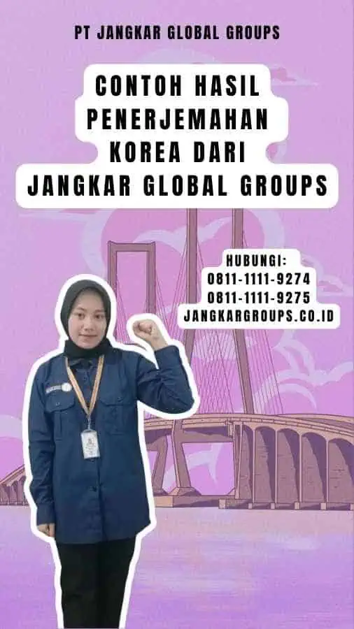 Contoh Hasil Penerjemahan Korea dari Jangkar Global Groups