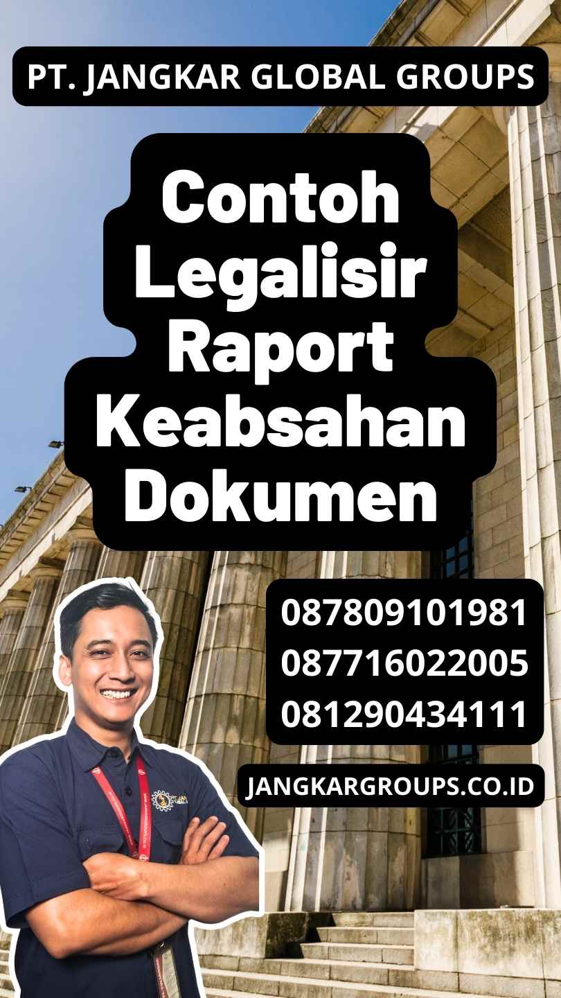 Contoh Legalisir Raport Keabsahan Dokumen