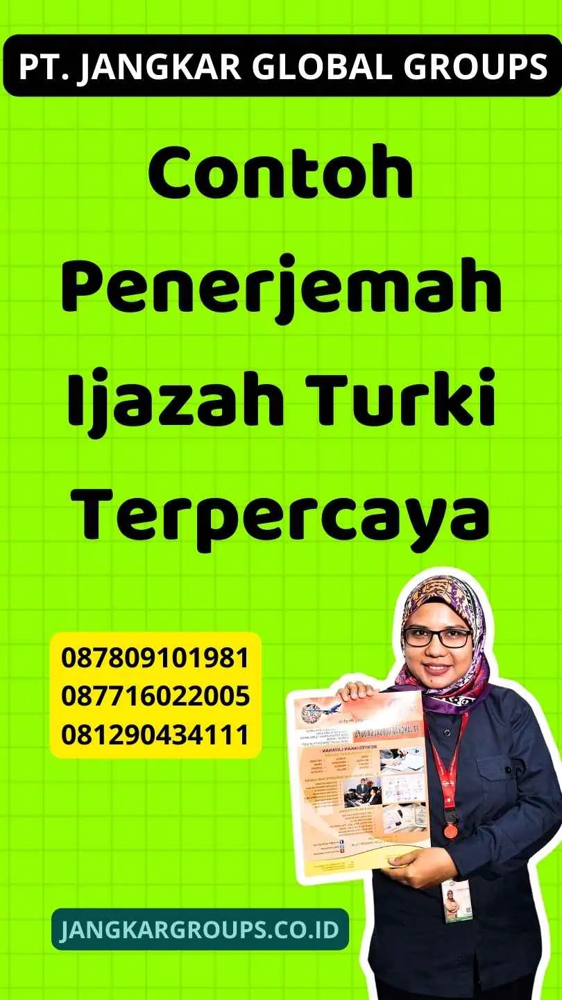 Contoh Penerjemah Ijazah Turki Terpercaya