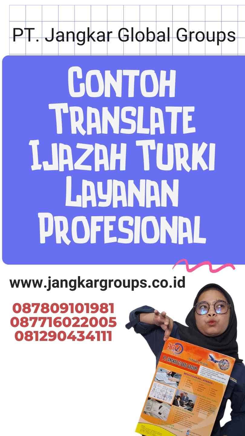Contoh Translate Ijazah Turki Layanan Profesional