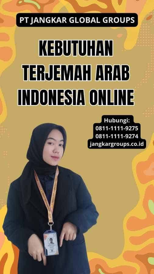 Kebutuhan Terjemah Arab Indonesia Online