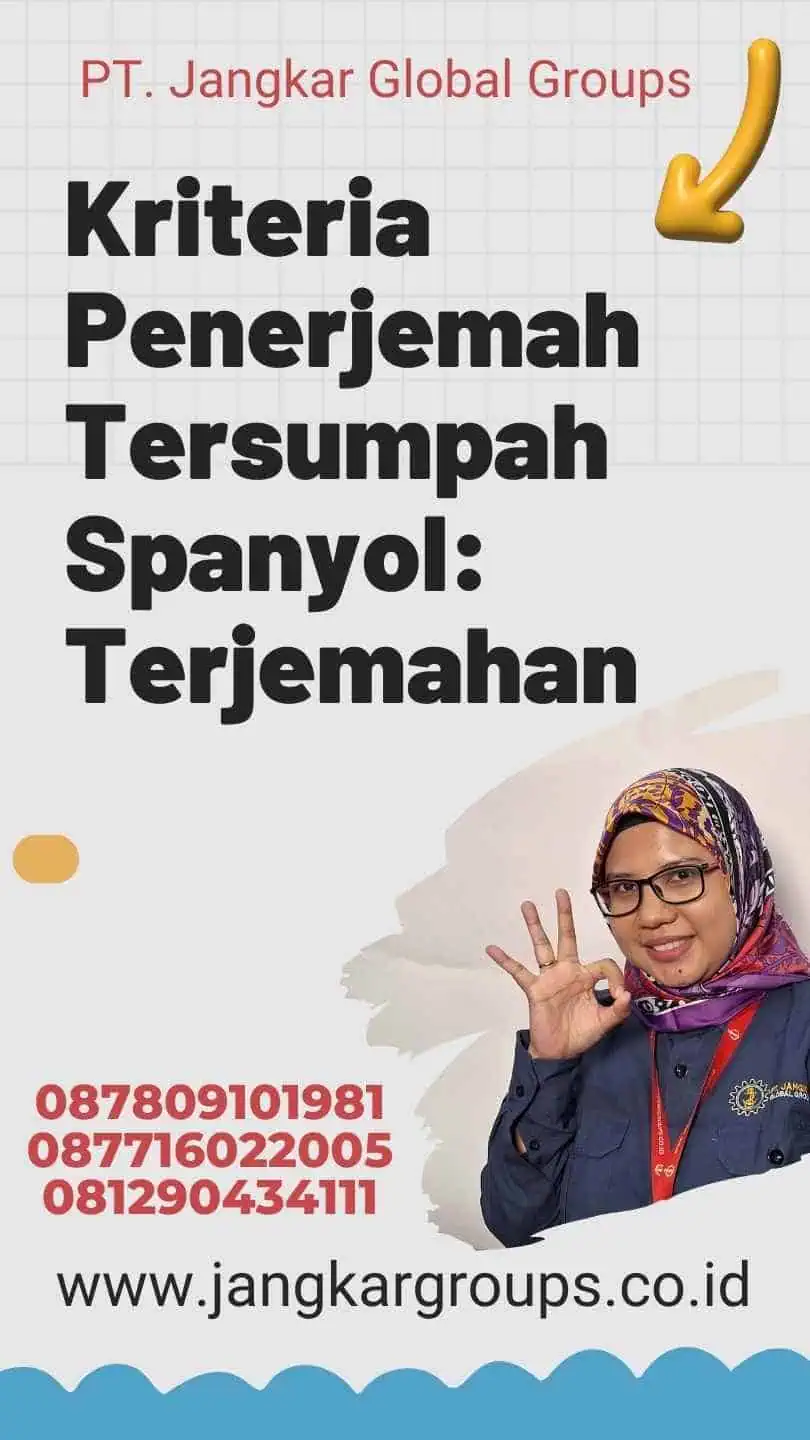 Kriteria Penerjemah Tersumpah Spanyol: Terjemahan