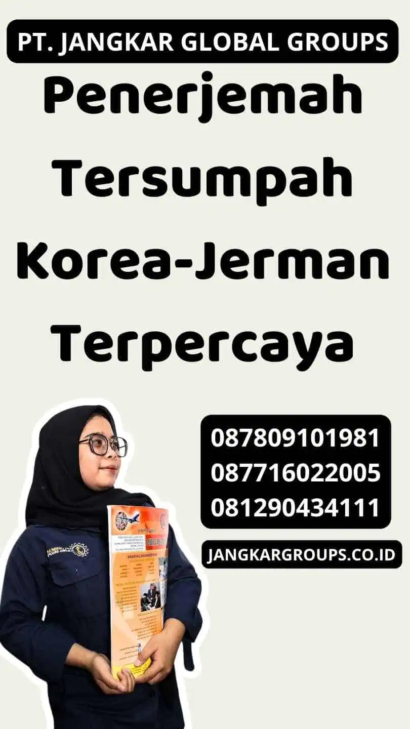 Penerjemah Tersumpah Korea-Jerman Terpercaya