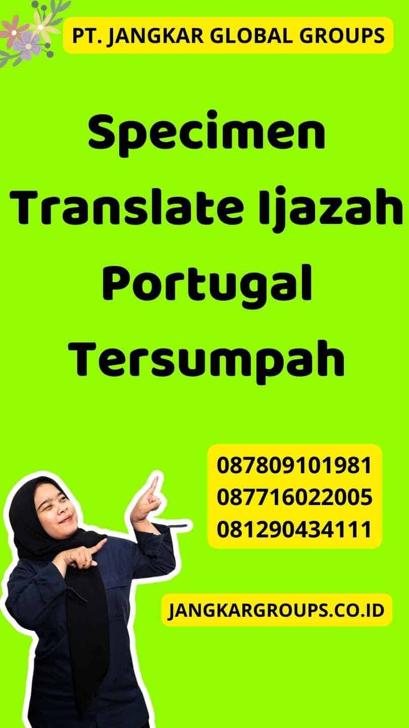 Specimen Translate Ijazah Portugal Tersumpah
