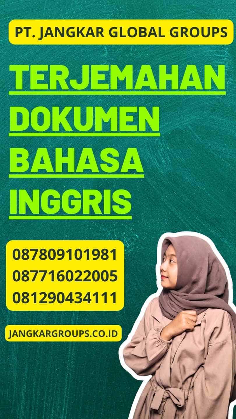 Terjemahan Dokumen Bahasa Inggris