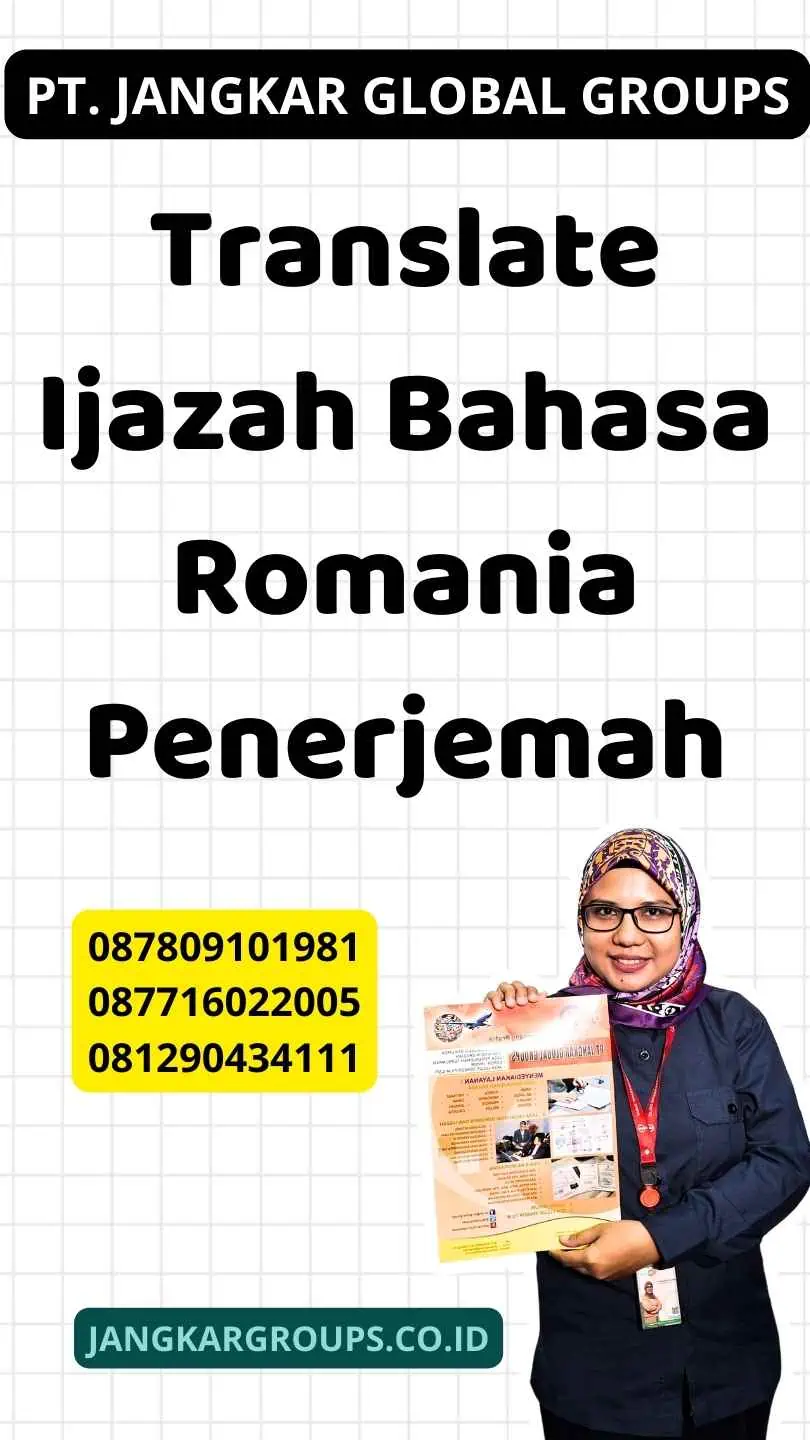 Translate Ijazah Bahasa Romania Penerjemah