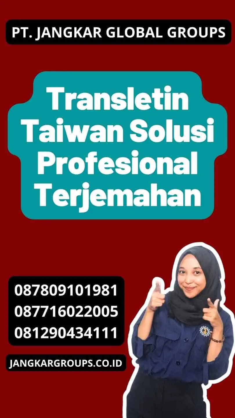 Transletin Taiwan Solusi Profesional Terjemahan