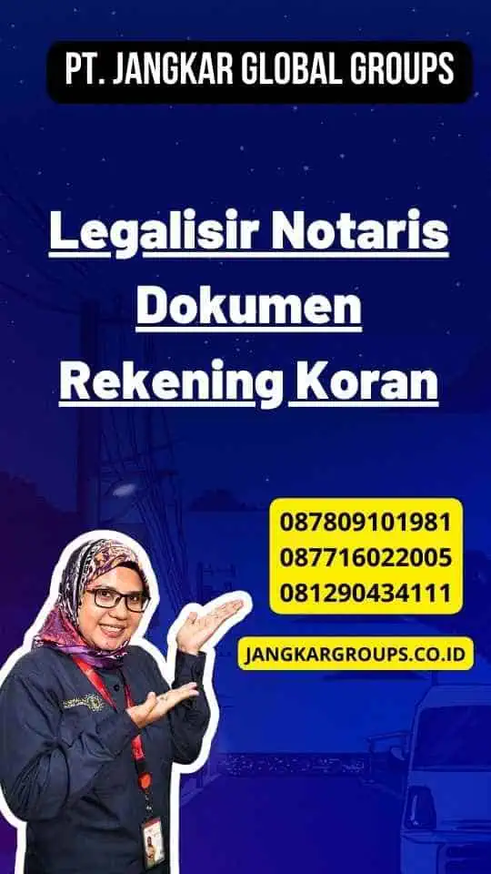 Legalisir Notaris Dokumen Rekening Koran