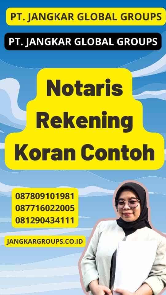 Notaris Rekening Koran Contoh
