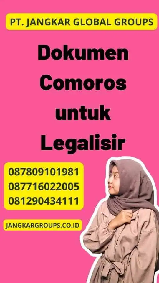 Dokumen Comoros untuk Legalisir
