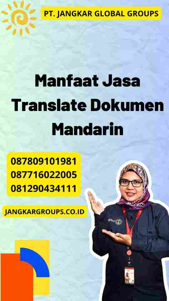 Manfaat Jasa Translate Dokumen Mandarin