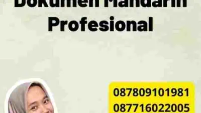 Layanan Translate Dokumen Mandarin Profesional