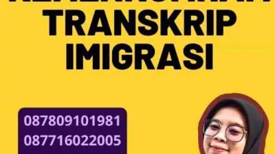 Legalisir Kemenkumham Transkrip Imigrasi