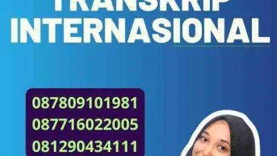 Legalisir Kemenkumham Transkrip Internasional