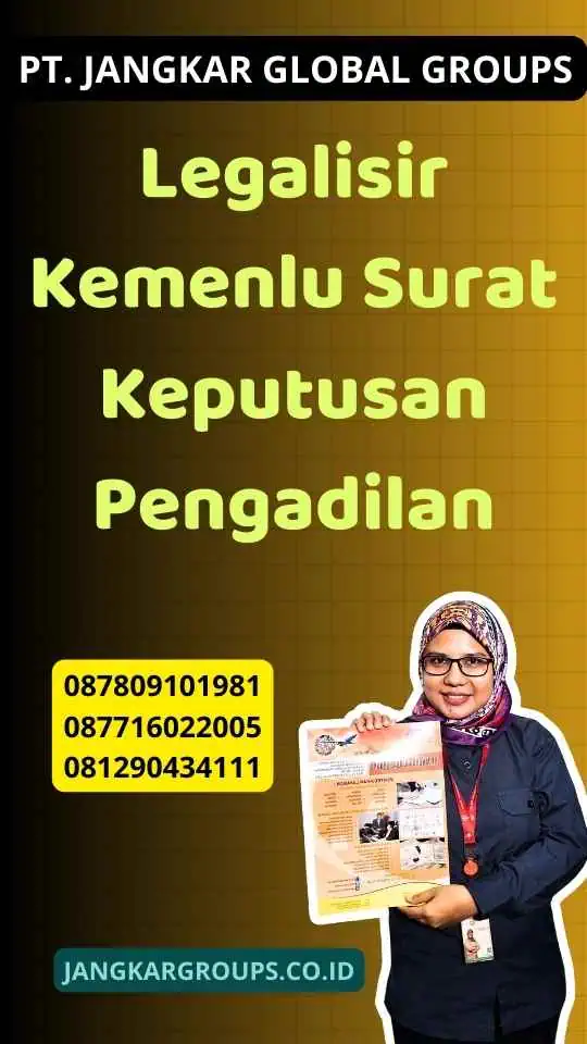 Legalisir Kemenlu Surat Keputusan Pengadilan