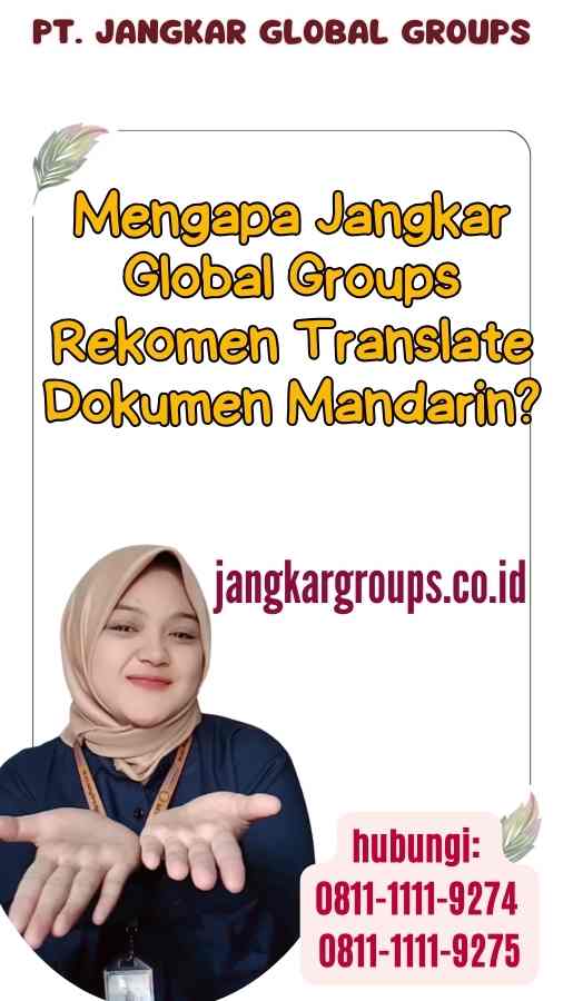 Mengapa Jangkar Global Groups Rekomen Translate Dokumen Mandarin