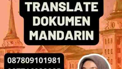 Rekomendasi Jasa Translate Dokumen Mandarin