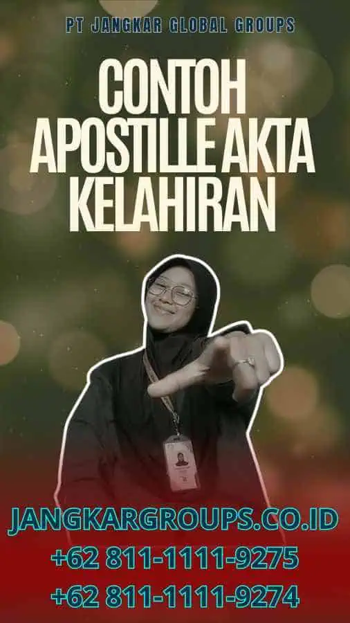 Contoh Apostille Akta Kelahiran