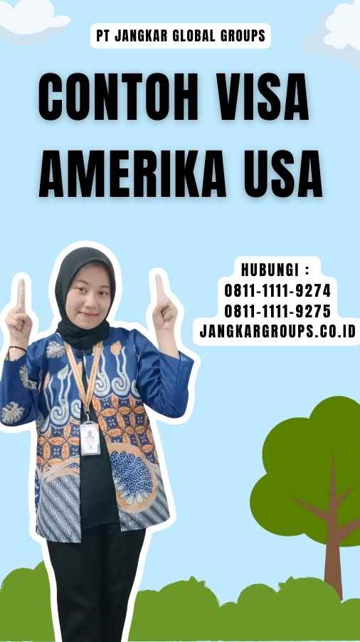 Contoh Visa Amerika USA