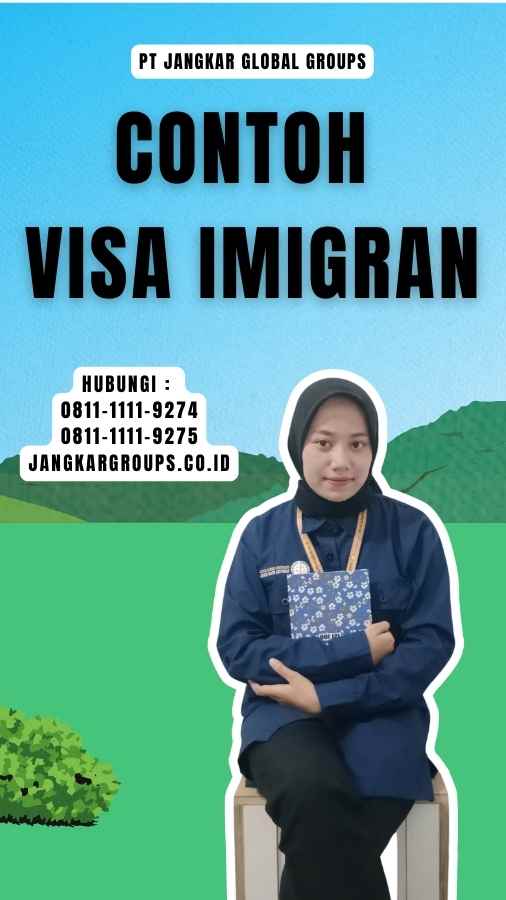 Contoh Visa Imigran