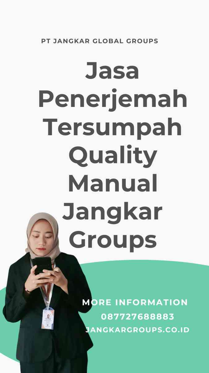 Jasa Penerjemah Tersumpah Quality Manual Jangkar Groups