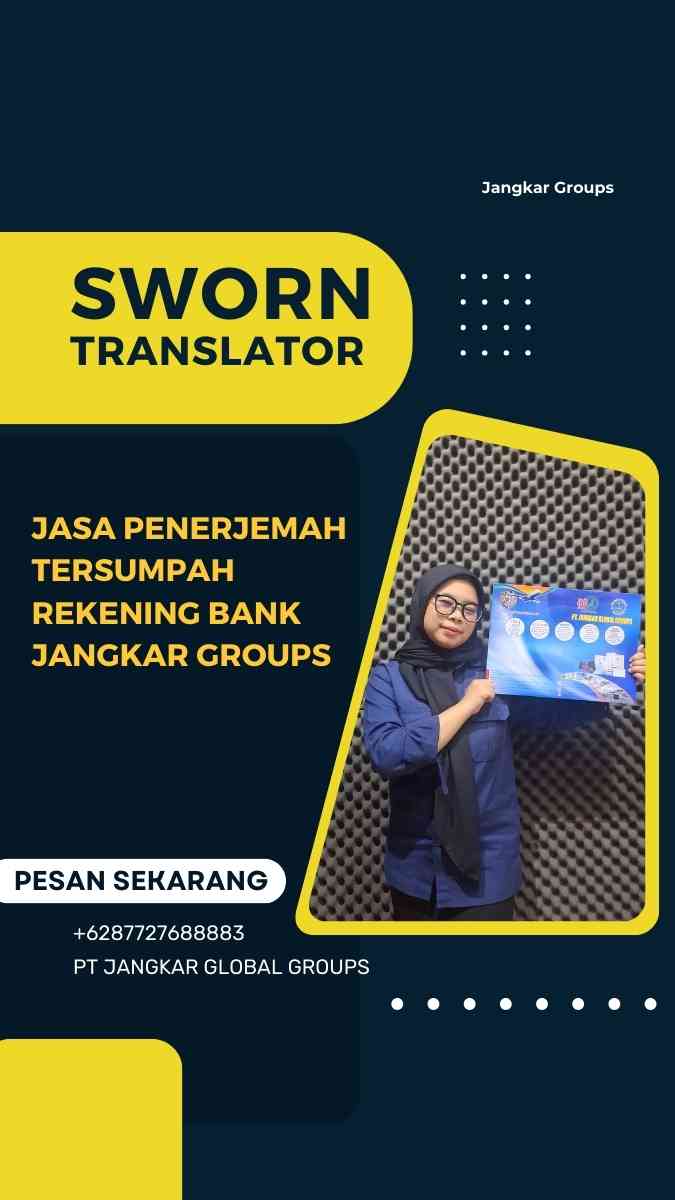 Jasa Penerjemah Tersumpah Rekening Bank Jangkar Groups
