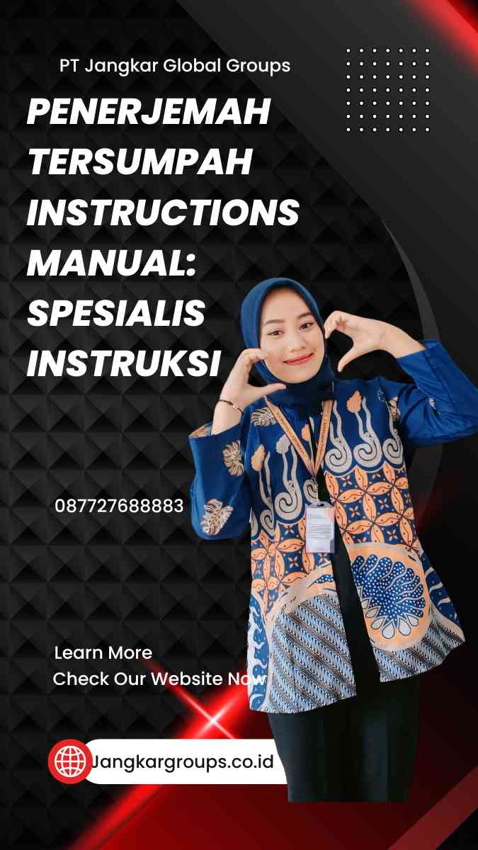 Penerjemah Tersumpah Instructions Manual: Spesialis Instruksi