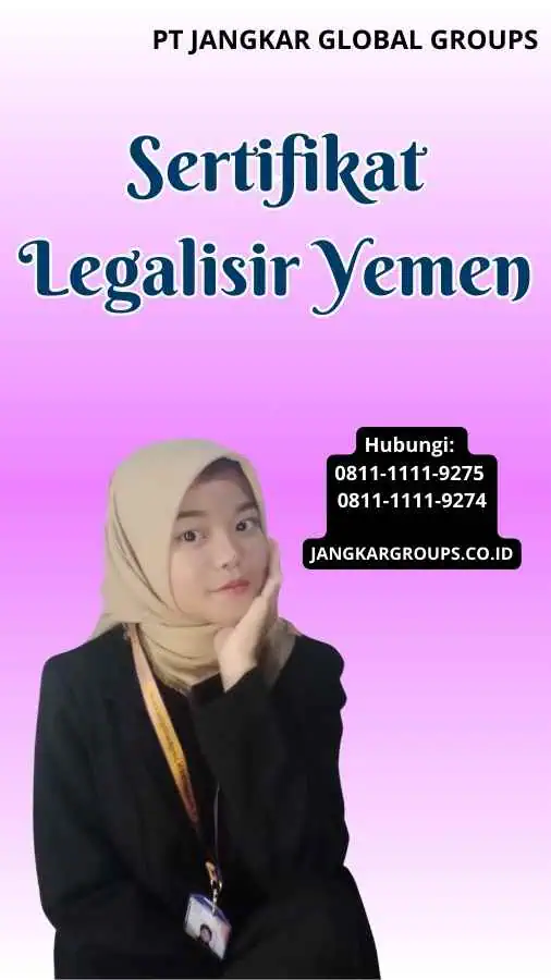 Sertifikat Legalisir Yemen