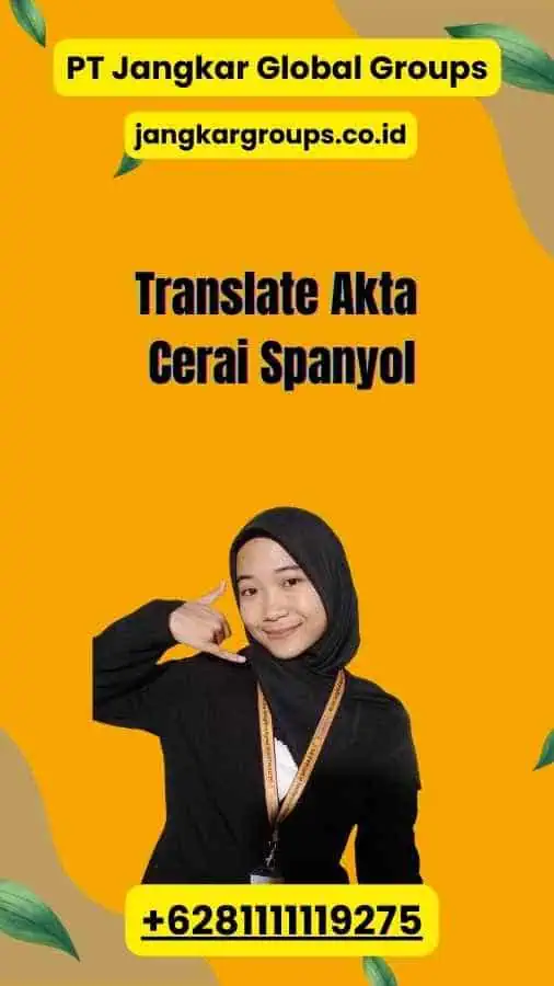 Translate Akta Cerai Spanyol