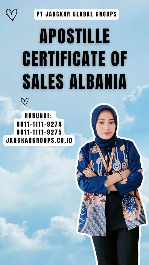 Apostille Certificate Of Sales Albania