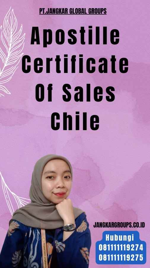 Apostille Certificate Of Sales Chile