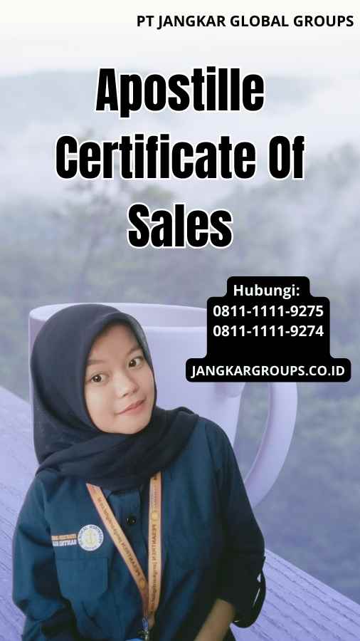 Apostille Certificate Of Sales