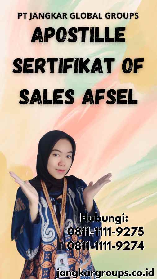 Apostille Sertifikat Of Sales Afsel