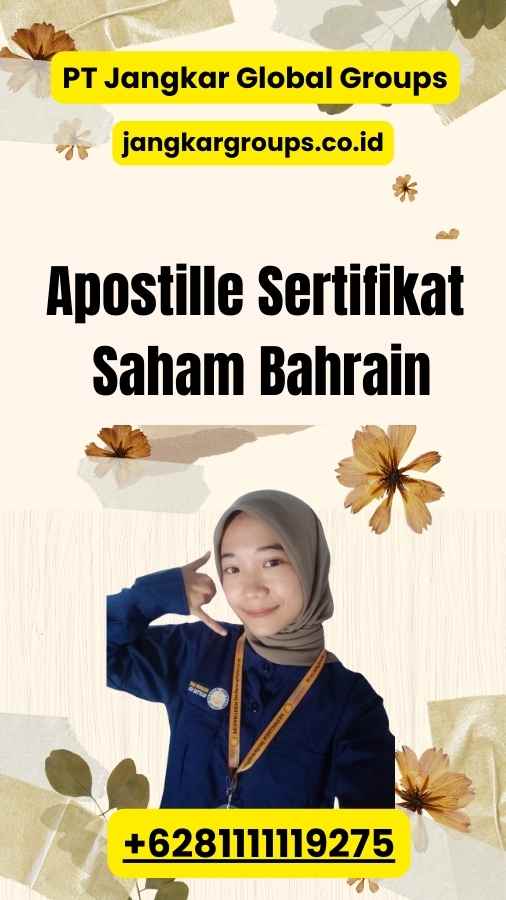 Apostille Sertifikat Saham Bahrain