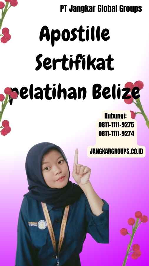 Apostille Sertifikat pelatihan Belize