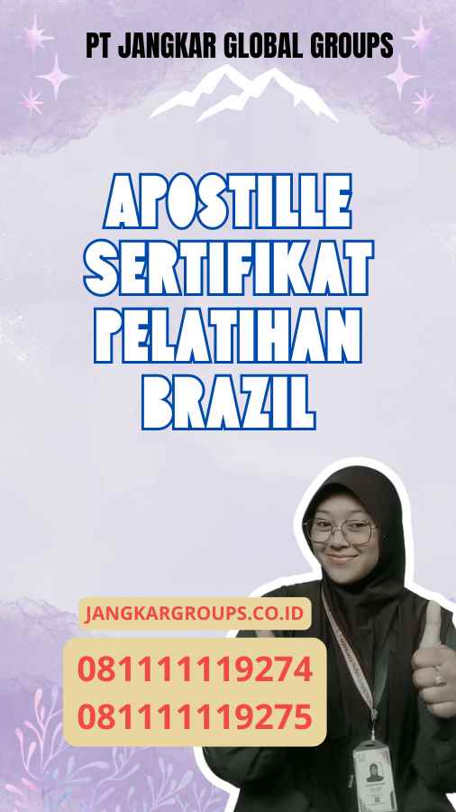 Apostille Sertifikat pelatihan Brazil