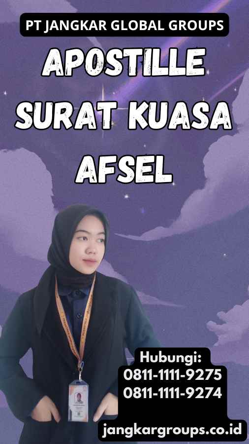 Apostille Surat kuasa Afsel