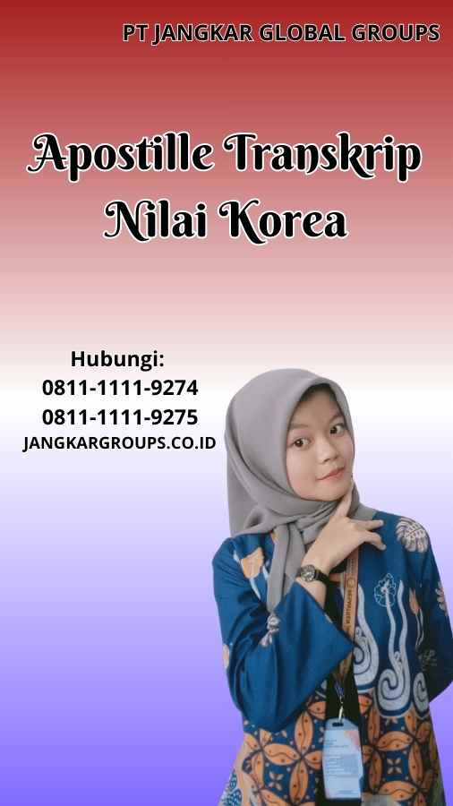 Apostille Transkrip Nilai Korea