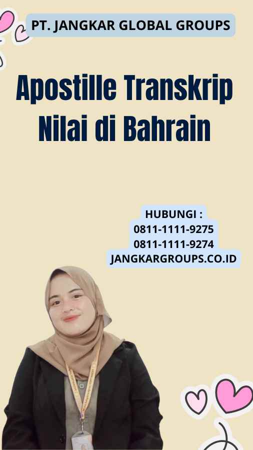 Apostille Transkrip Nilai di Bahrain