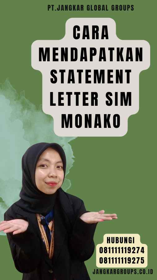 Cara Mendapatkan Statement Letter SIM Monako