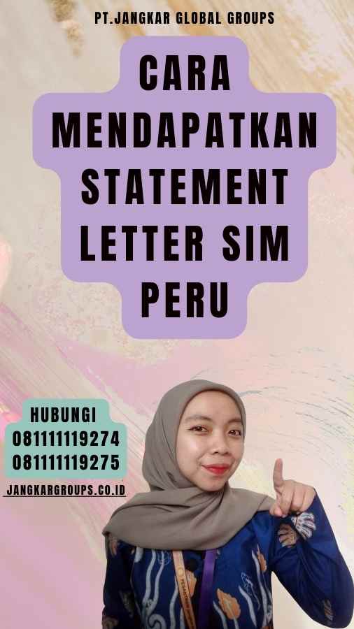 Cara Mendapatkan Statement Letter SIM Peru