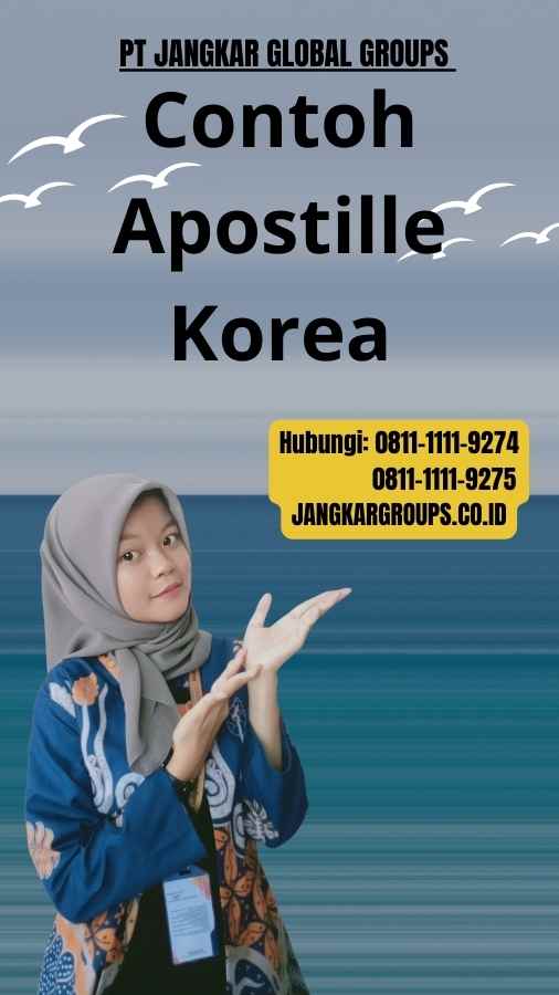 Contoh Apostille Korea