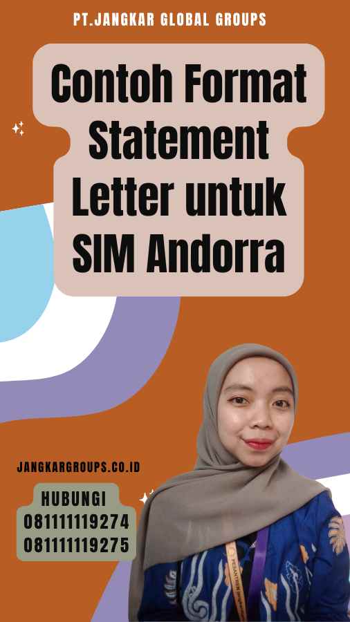 Contoh Format Statement Letter untuk SIM Andorra