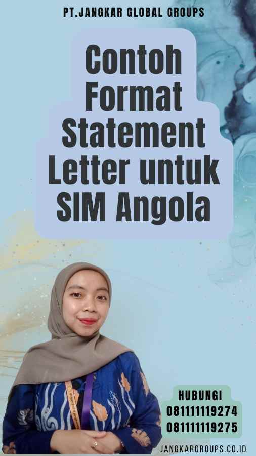 Contoh Format Statement Letter untuk SIM Angola