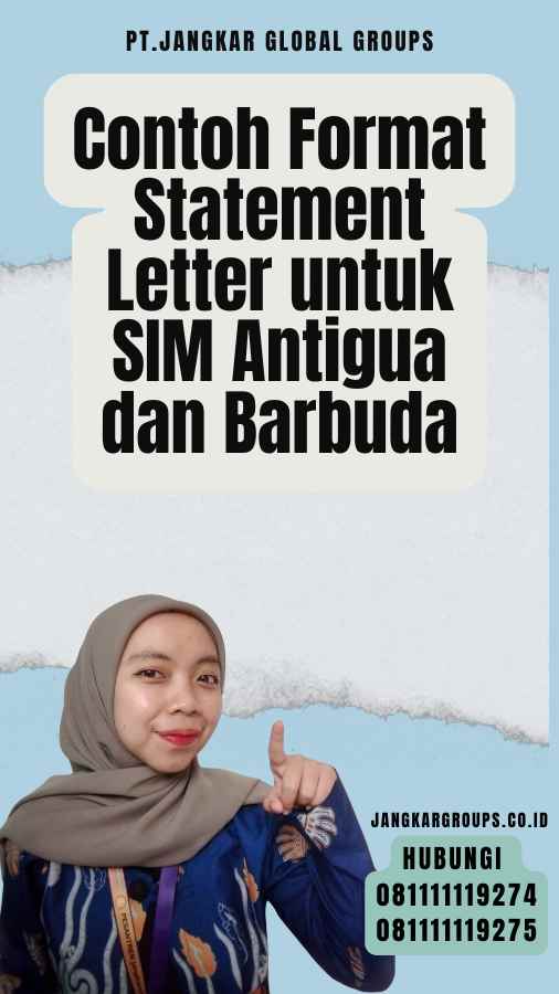 Contoh Format Statement Letter untuk SIM Antigua dan Barbuda