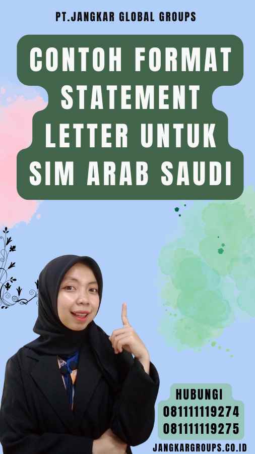 Contoh Format Statement Letter untuk SIM Arab Saudi